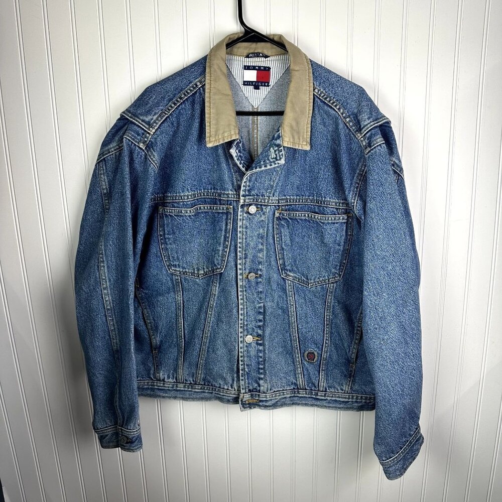 Tommy Hilfiger Vintage 90's Denim Jean Jacket‎ Size Large